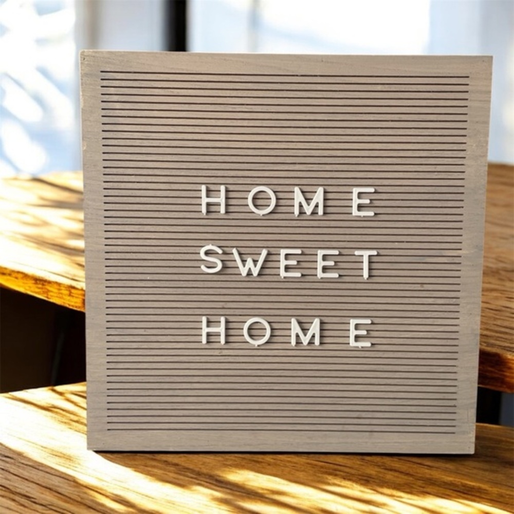 Letter Board 14”x14” Reader Board Wood Home Sweet Home Decor